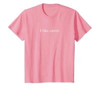 J'aime Les grottes - Typographie drôle T-Shirt, Enfant, Rose, 8 Ans