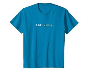 J'aime Les grottes - Typographie drôle T-Shirt, Enfant, Saphir, 4 Ans