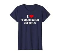 J'aime Les Jeunes Filles, J'aime Les Jeunes Filles T-Shirt, Femme, Bleu Marine, XS