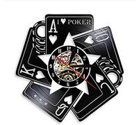 J'aime Les Jeux de Poker Royal Flush of Spades Casino Décoration Horloge Murale Las Vegas Casino Joueurs Gagnant Record Record