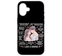 J'aime Les K-Dramas K-Drama Amateur de théâtre coréen Kdrama Fan Coque pour iPhone 16