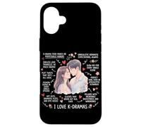 J'aime Les K-Dramas K-Drama Amateur de théâtre coréen Kdrama Fan Coque pour iPhone 16 Plus