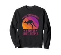 J'aime Les kangourous et Peut-être 3 Personnes Australie Sweatshirt