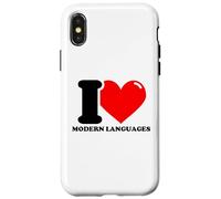 J'aime Les Langues Modernes Coque pour iPhone X/XS
