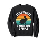 J'aime Les Lapins et J'aime Peut-être 2 Personnes Sweatshirt