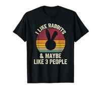 J'aime les lapins et peut-être comme 3 personnes Lover vintage Funny T-Shirt