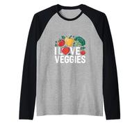 J'aime les légumes, une vie saine et passionnée Manche Raglan