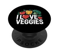 J'aime les légumes, une vie saine et passionnée PopSockets PopGrip Adhésif