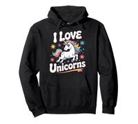 J'aime les licornes et étoiles pastel fantastiques Sweat à Capuche