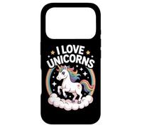 J'aime Les Licornes, Jolies étoiles Magiques Arc-en-Ciel Coque pour iPhone 17 Pro