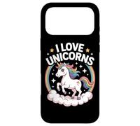 J'aime Les Licornes, Jolies étoiles Magiques Arc-en-Ciel Coque pour iPhone 17 Pro Max