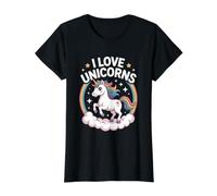 J'aime Les Licornes, Jolies étoiles Magiques Arc-en-Ciel T-Shirt Graphique avec Valeur