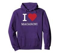 J'aime Les Macaronis, J'adore Les Macaronis Sweat à Capuche, Unisexe pour Adultes, Violet, XL