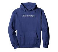 J'aime Les Marais Sweat à Capuche, Unisexe pour Adultes, Bleu Marine, M
