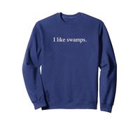 J'aime Les Marais Sweatshirt, Unisexe pour Adultes, Bleu Marine, M