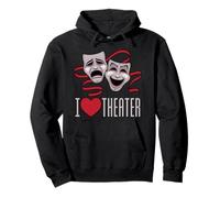 J'aime Les Masques de théâtre, de comédie et de tragédie Sweat à Capuche