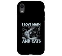 J'aime Les mathématiques et Les Chats, drôle, Amateur de Chats, Professeur de Sciences Coque pour iPhone XR