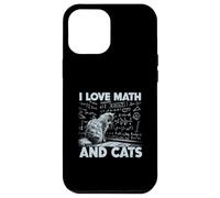 J'aime Les mathématiques et Les Chats, drôle, Amateur de Chats, Professeur de Sciences Coque pour iPhone 12 Pro Max