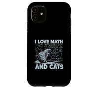 J'aime Les mathématiques et Les Chats, drôle, Amateur de Chats, Professeur de Sciences Coque pour iPhone 11