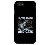 J'aime Les mathématiques et Les Chats, drôle, Amateur de Chats, Professeur de Sciences Coque pour iPhone SE (2020) / 7/8
