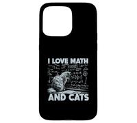 J'aime Les mathématiques et Les Chats, drôle, Amateur de Chats, Professeur de Sciences Coque pour iPhone 15 Pro Max