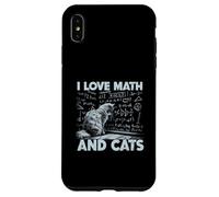 J'aime Les mathématiques et Les Chats, drôle, Amateur de Chats, Professeur de Sciences Coque pour iPhone XS Max