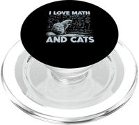 J'aime Les mathématiques et Les Chats, drôle, Amateur de Chats, Professeur de Sciences PopSockets PopGrip pour MagSafe