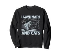 J'aime Les mathématiques et Les Chats, drôle, Amateur de Chats, Professeur de Sciences Sweatshirt