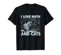 J'aime Les mathématiques et Les Chats, drôle, Amateur de Chats, Professeur de Sciences T-Shirt