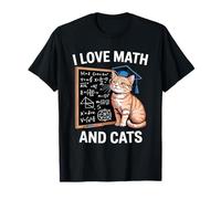 J'aime Les mathématiques et Les Chats Mathématiques Funny Cat Lover T-Shirt