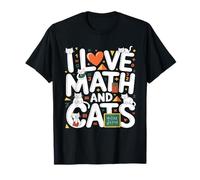 J'aime Les mathématiques et Les Chats Mathématiques Funny Cat Lover T-Shirt