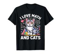 J'aime Les mathématiques et Les Chats Mathématiques Funny Cat Lover T-Shirt