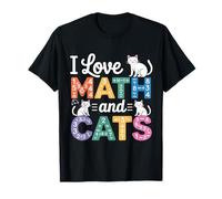 J'aime Les mathématiques et Les Chats Mathématiques Funny Cat Lover T-Shirt