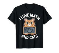 J'aime Les mathématiques et Les Chats Mathématiques Funny Cat Lover T-Shirt