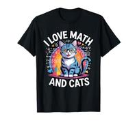 J'aime Les mathématiques et Les Chats Mathématiques Funny Cat Lover T-Shirt