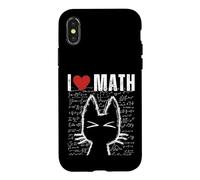J'aime Les mathématiques et Les Chats, Professeur de Sciences drôle, étudiant, passionné de STEM Coque pour iPhone X/XS