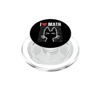 J'aime Les mathématiques et Les Chats, Professeur de Sciences drôle, étudiant, passionné de STEM PopSockets PopGrip pour MagSafe
