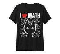 J'aime Les mathématiques et Les Chats, Professeur de Sciences drôle, étudiant, passionné de STEM T-Shirt Haut de Gamme