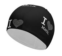 J'aime Les mathématiques HeBlack (1) Bonnets de Bain pour Adultes, Confortables et imperméables, adaptés à de Nombreuses coiffures