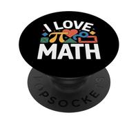 J'aime Les mathématiques, la géométrie Amusante et Les Formes Pi PopSockets PopGrip Adhésif
