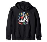 J'aime Les mathématiques passionné de Chiffres géométriques Sweat à Capuche
