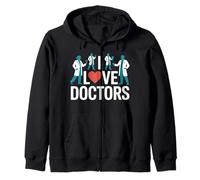 J'aime Les médecins et la Gratitude des Professionnels de la santé Sweat à Capuche