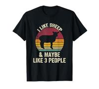 J'aime les moutons et peut-être comme 3 personnes Lover Vintage Funny T-Shirt