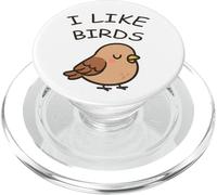 J'aime Les Oiseaux Oiseau de Jardin Minimaliste et drôle PopSockets PopGrip pour MagSafe
