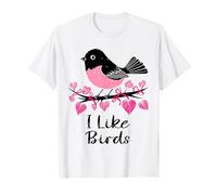 J'aime Les Oiseaux Oiseau de Jardin Minimaliste et drôle T-Shirt