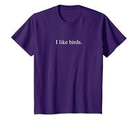 J'aime Les Oiseaux - Typographie drôle T-Shirt, Enfant, Violet, 4 Ans