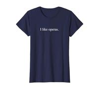 J'aime Les opéras T-Shirt, Femme, Bleu Marine, 3XL