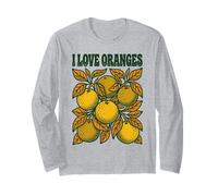 J'aime Les Oranges, Fruits d'été Italiens Vintage Manche Longue