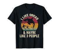 J'aime les orques et peut-être comme 3 personnes Lover vintage Funny T-Shirt