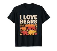 J'aime Les Ours, la Vie Sauvage, Les Animaux, la Famille, T-Shirt